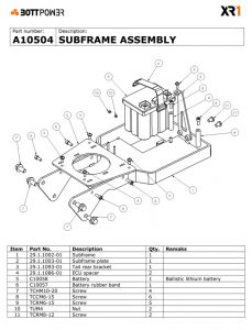 A10504-01 Subframe assembly