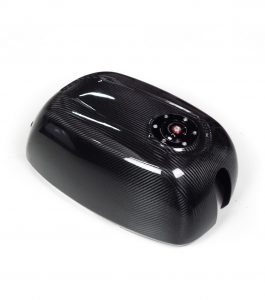 Carbon fiber cafe racer fuel tank