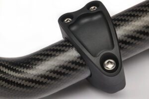 Motorcycle carbon fiber handlebar clamp